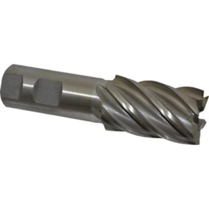 Value Collection 1-1/4, 2 LOC, 1 Shank Diam, 4-1/2 OAL, 6 Flute, High Speed Steel Square End Mill Single End, Uncoate...
